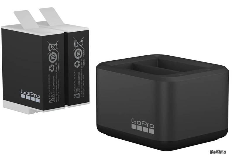 【送料無料】GoPro(ゴープロ) デュアルバッテリーチャージャー + Enduro バッテリー HERO9/10 /11 ブラック用 2個セット|Shop Presidente 店