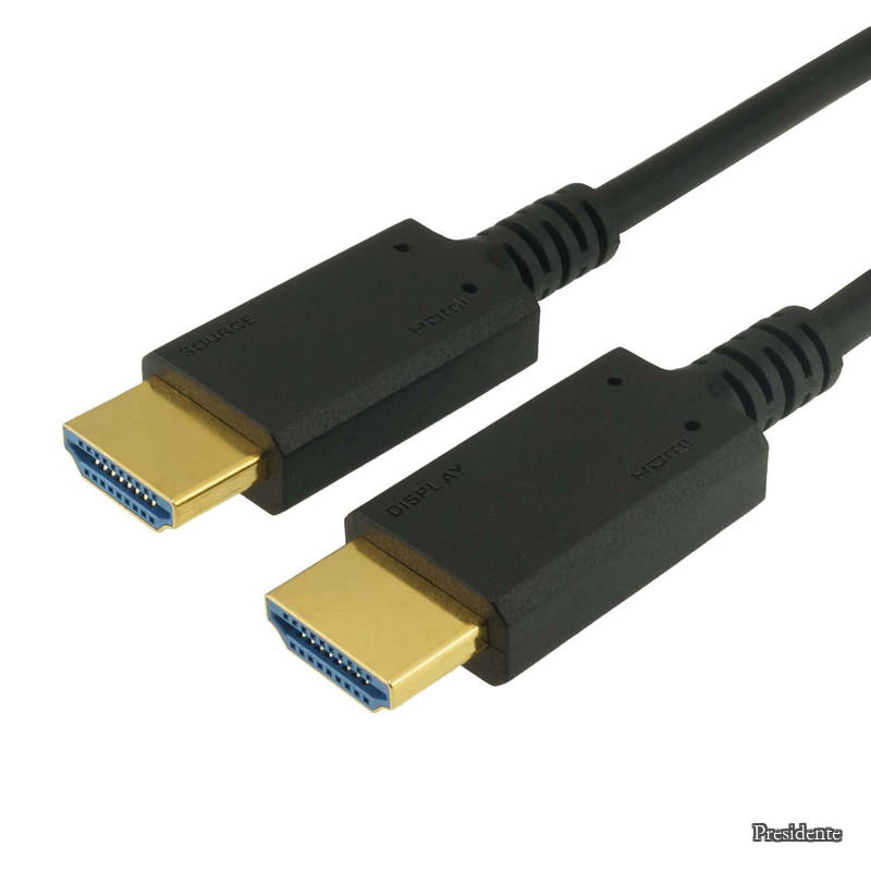 【貨物輸送無料】グラスファイバー HDMI有線テレビ 20m 48Gbps 4K/120p 8K/60p HDR 黒いこと HDM200-628BK