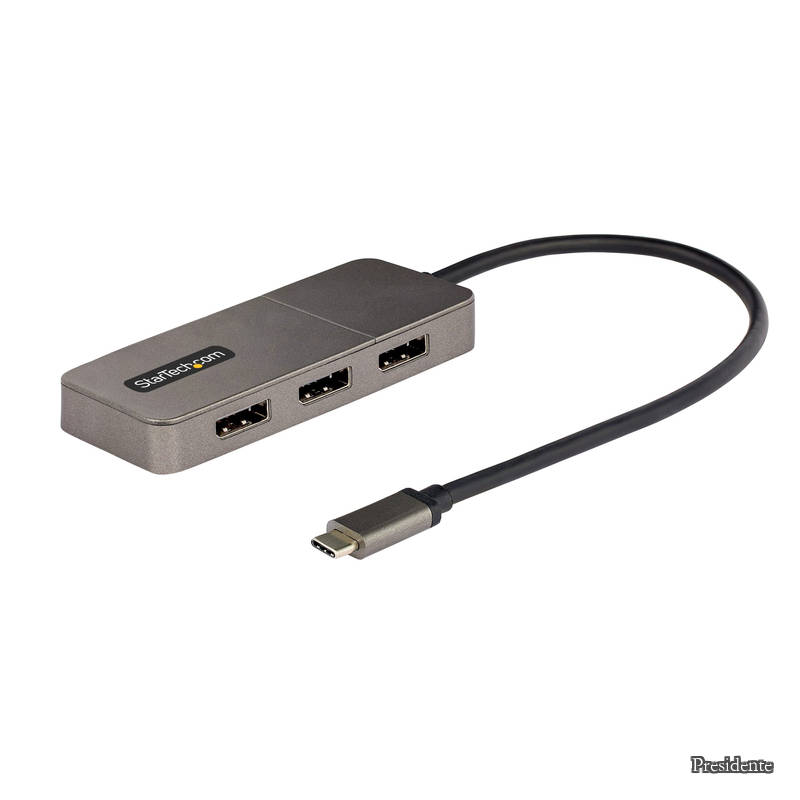 【送料無料】USB-C - 3x DisplayPort 1.4 変換アダプター/3画面/4K60Hz/USB4 TB4 TB3 対応/Windowsのみ/MSTハブ/ノートPC用 マルチディスプレイ 拡張ハブ MST14CD123DP|Shop Presidente 店