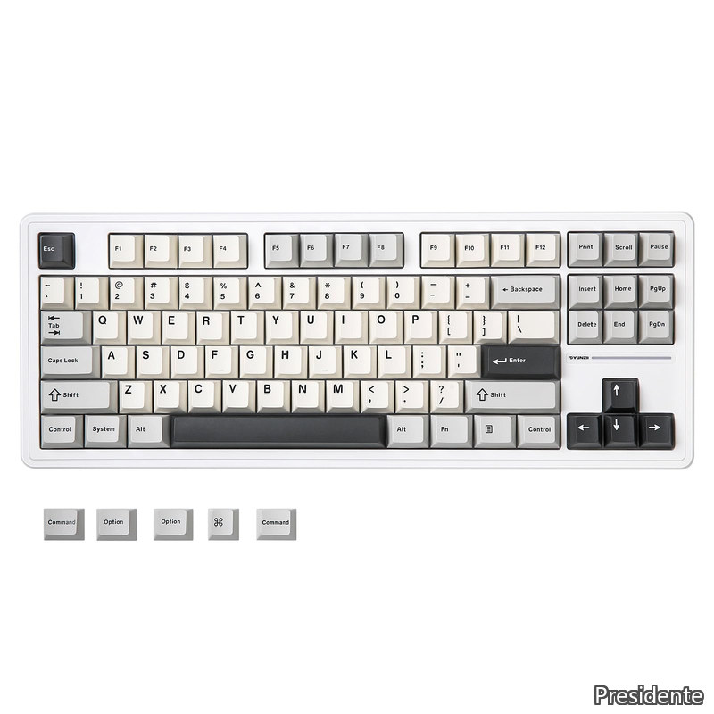 【送料無料】YZ87 ガスケット搭載 メカニカルキーボード TKL ワイヤレスホットスワッパ ゲーミングキーボード 4層パッド BT5.0/2.4G/USB-C NKRO RGBバックライト Win/Mac用 技適認証取得 (ホワイト、ミルクスイッチ)|Shop Presidente 店
