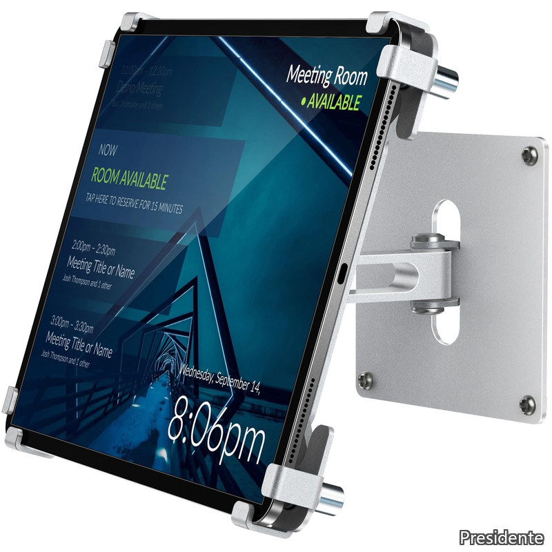 【送料無料】盗難防止 壁掛けタブレットスタンド - 9.7インチ~13インチタブレット対応 (iPad Pro/Air/Mini Galaxy Tabなど) - セキュリティロック&キー付き - シルバー TH-133S|Shop Presidente 店