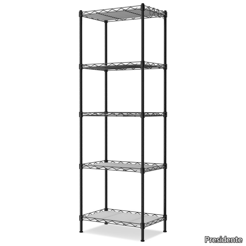 【貨物輸送無料】スチール写真仕合わせ 5段 耐荷重250kg 幅44×奥ふかさ29×高さ130糎 極点径16粍 金属元素仕合わせ キッチンシェルフ 棚 引っ掛かり付き添い人 防サビ産業 省空白文字納める 御厨子所 車宿り ランドリー 商いもの見せびらかす