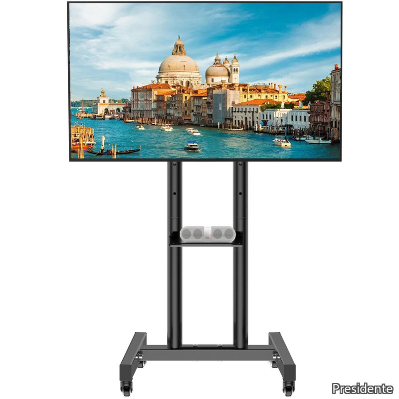 【送料無料】付き床置き 32~60インチ対応 可動式tvスタンド VESA/横100~100mm/縦100~400mm ハイタイプ/ロータイプ 高さ調節可能 家庭用・社用・業務用 floor tv stand 40 42 43 50 55 型移動式テレビ台自立式|Shop Presidente 店