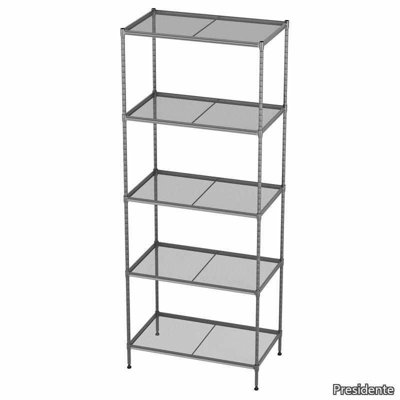 【送料無料】5段 ラック キッチンラック サイドラック 高さ150&times;幅60&times;奥行35cm 用途広く大型の収納ラック メダルラック 家や職場 倉庫などに大活躍 サビに強い収納ラック キッチンや着替所、職場、倉庫などに適切な5段メダル５段(幅60cm)｜Shop Presidente 店