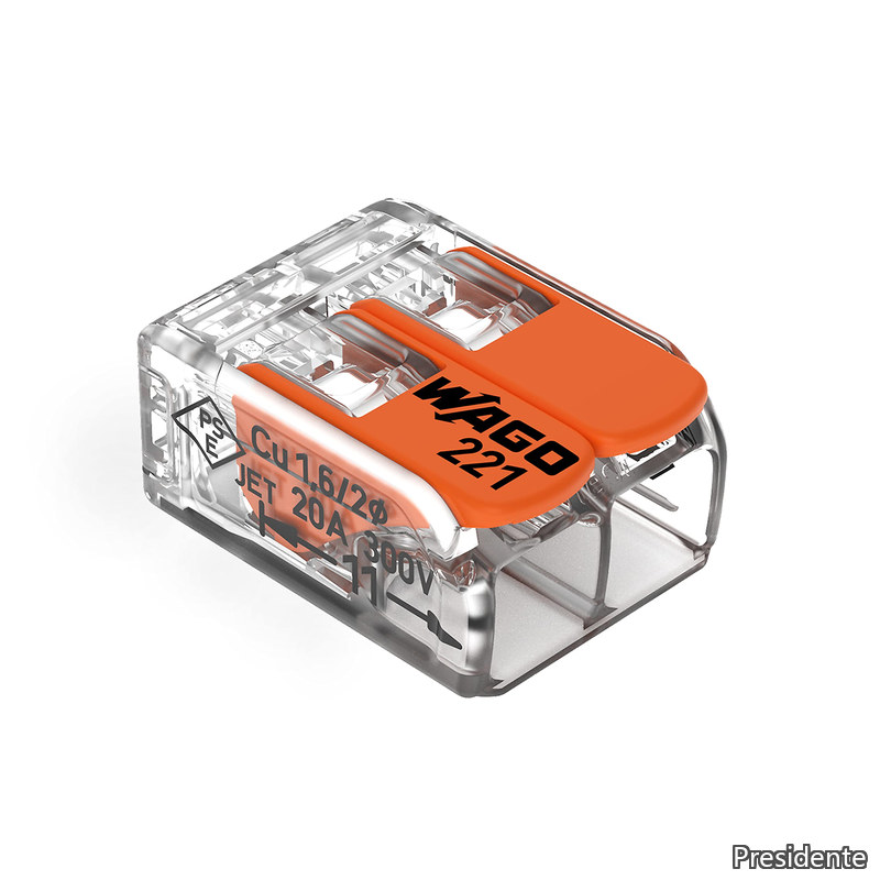 【送料無料】ワゴジャパン WFRシリーズ ワンタッチコネクター クリア 電線数2本 100個入 WFR-2｜Shop Presidente 店