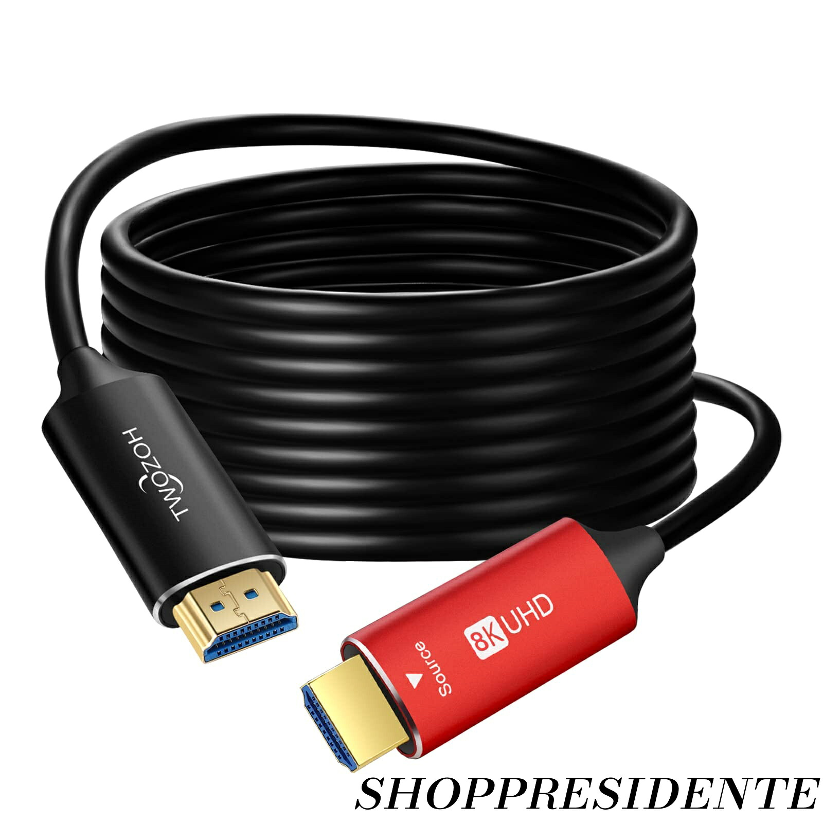 【まとめ買いで最大500円OFFクーポン!】【送料無料】8K ファイバー HDMI ケーブル 30M 高速HDMI 2.1 光 ファイバーコード 48Gbps 8K@60Hz 4K@120Hz｜Shop Presidente 店
