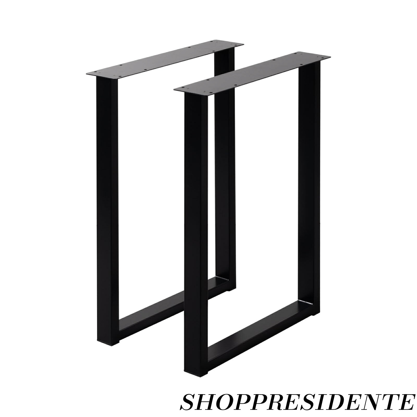【まとめ買いで最大500円OFFクーポン!】【送料無料】】テーブル 脚 机 W45XH67.5XD10cm 2本1組 デスク 足 スタンド diy ダイニング ブラック 口型 スチール ハイタイプ hdt-2s-high-bk