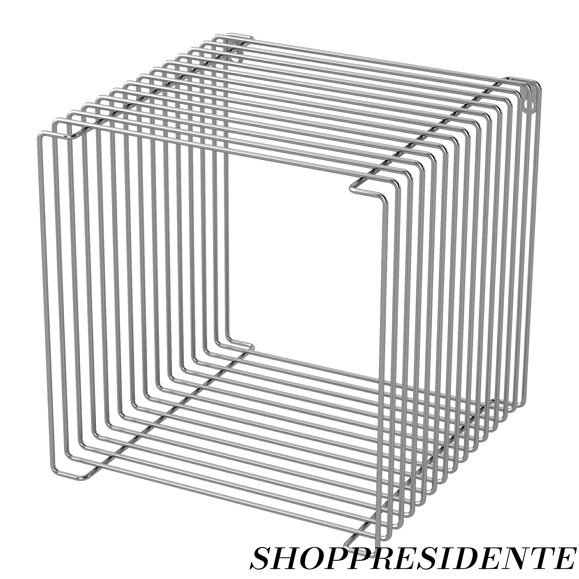【まとめ買いで最大500円OFFクーポン!】【送料無料】コーヒーデスク 35x35x35cm ワイヤー ナイトテーブル スクエア 床置き 壁掛け 重ね置き おしゃれ 北欧 シンプル モダン マルチ インテリア (シルバー)