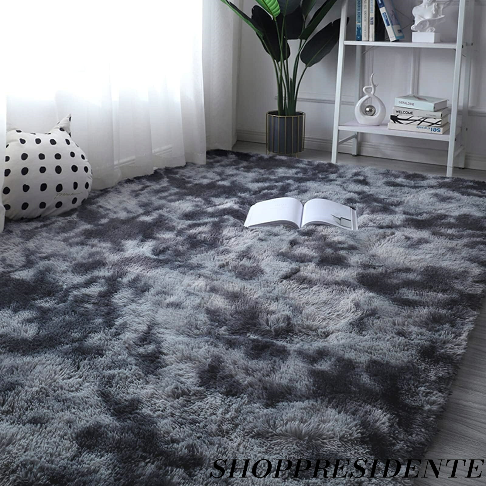 【まとめ買いで最大500円OFFクーポン!】【送料無料】カーペット 洗えるラグ 200x250cm 北欧風シャギーラグ ふわっとした手触り 防音絨毯 厚手じゅうたん 滑り止め付き オールシーズン快適に使用 正方形 ROCYJULIN（ダークグレー 約2畳 ）