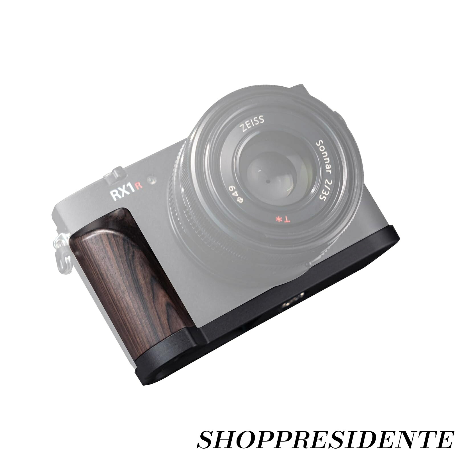 【まとめ買いで最大500円OFFクーポン!】【送料無料】カメラグリップ 対応 sony ソニー Cyber-shot rx1r3 rx1r iii dsc-rx1rm3 カメラ専用 L型クイックリリースプレート、実木製ハンドル、三脚設置でき、軽量化 (黒檀黒板)｜Shop Presidente 店