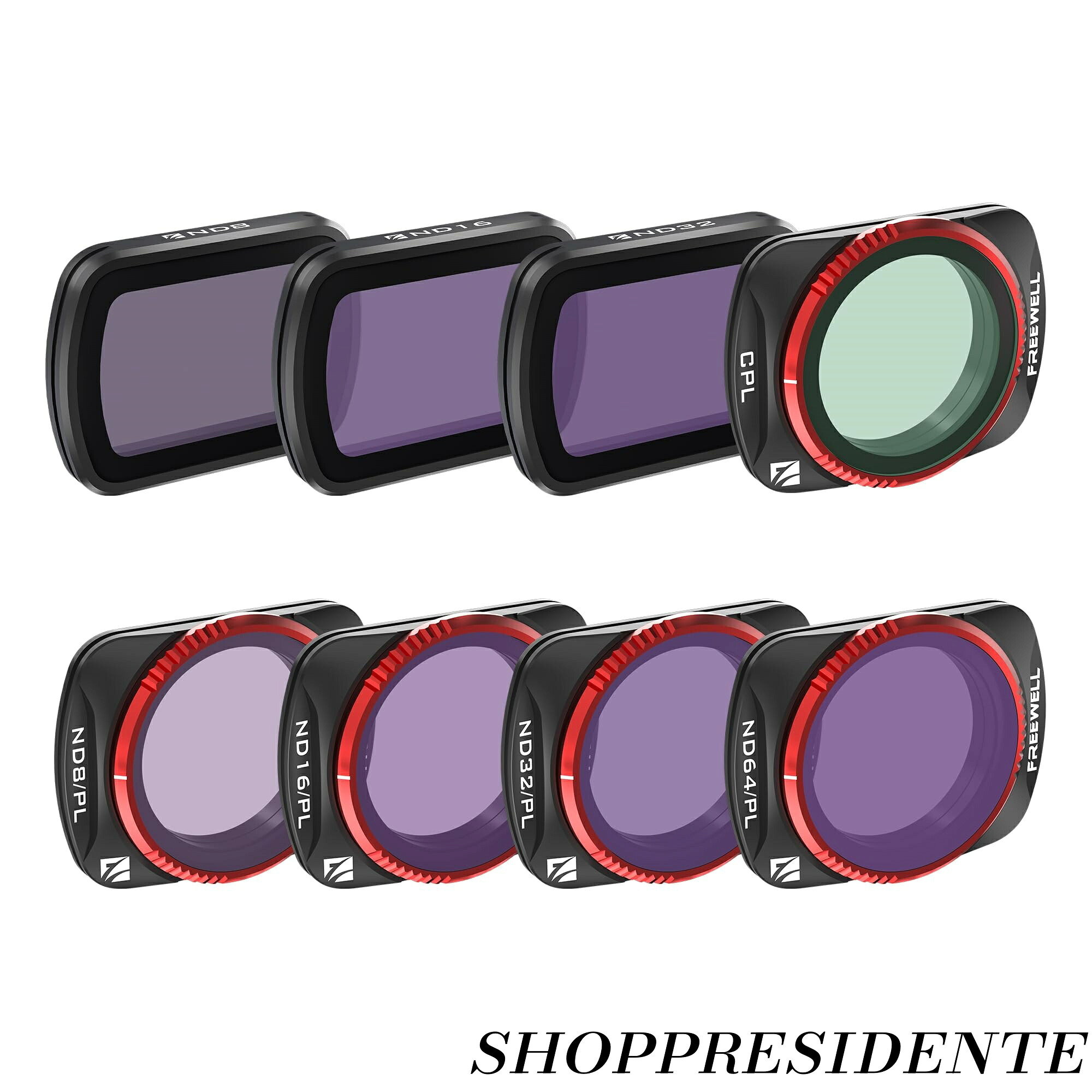 【まとめ買いで最大500円OFFクーポン!】【送料無料】DJI OSMO Pocket 3用 NDフィルター PLフィルター ND8/PL ND16/PL ND32/PL ND64/PL 遮光レンズ 偏光 可変PLフィルター シャッタースピード調整 水面の可視化 (All Dayキット)