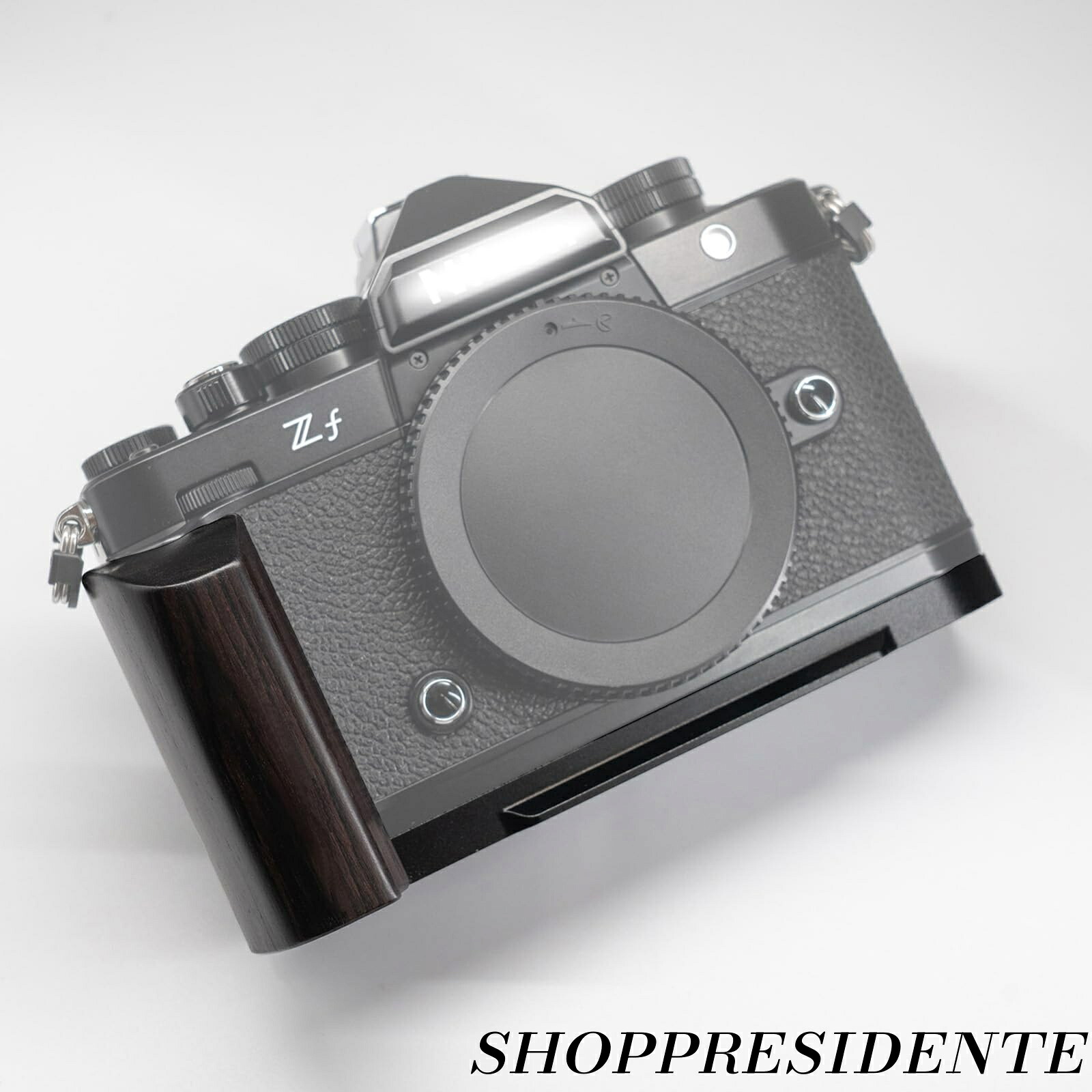 【まとめ買いで最大500円OFFクーポン!】【送料無料】高級実木 カメラグリップ 、 対応 Nikon ニコン Zf カメラ 、 専用 L型クイックリリース プレート 職人手作り プレミアムレトロ天然 木製ハンドル (紫檀の木)｜Shop Presidente 店