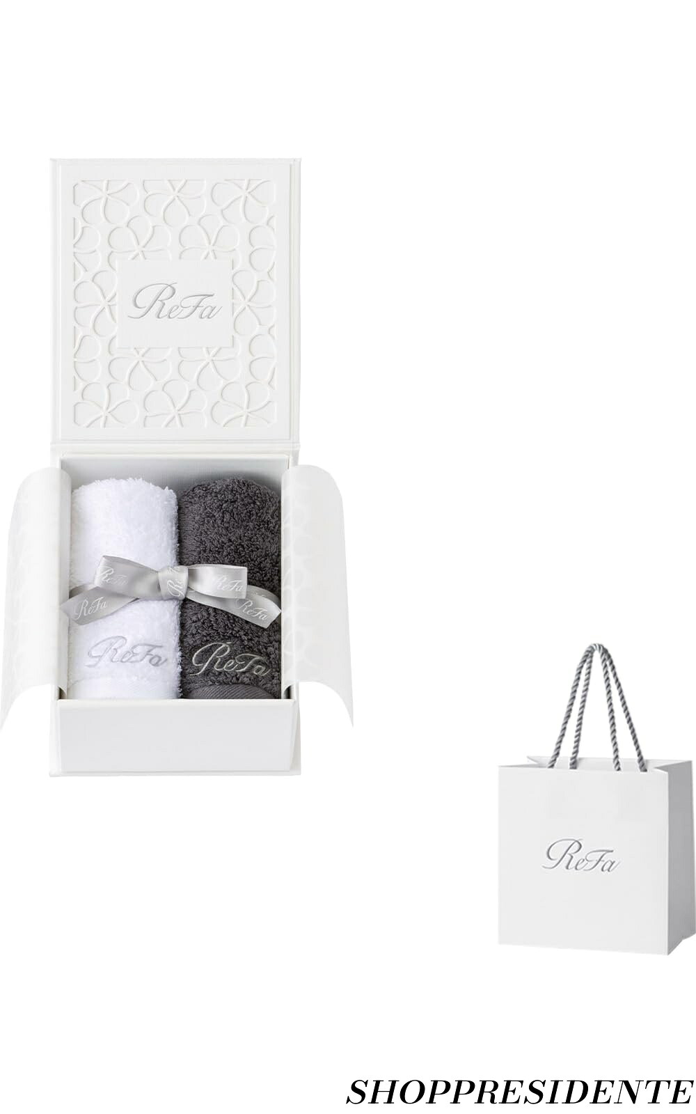 【まとめ買いで最大500円OFFクーポン!】【送料無料】ハンドタオルペアセット/ReFa HAND TOWEL PAIR SET ショッパー付き
