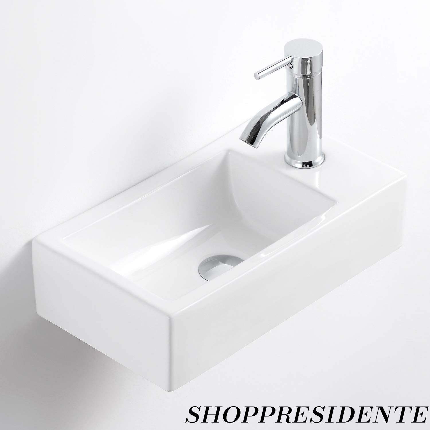 【まとめ買いで最大500円OFFクーポン!】【送料無料】手洗い器 壁掛け 手洗器 陶器 洗面ボウル 洗 手洗いボウル 壁付け型 37*18*9CM 蛇口右?