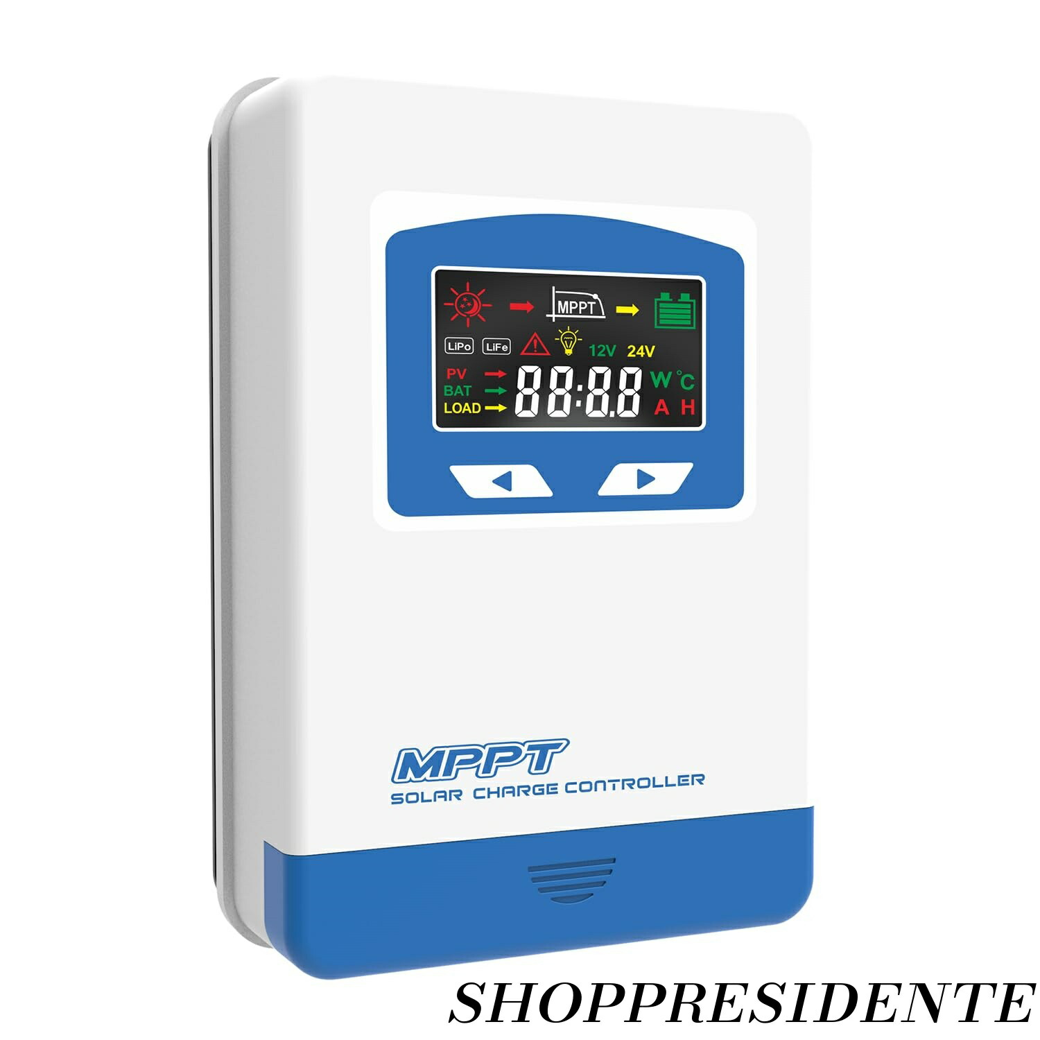 【まとめ買いで最大500円OFFクーポン!】【送料無料】20A MPPTチャージコントローラ 12V 24V 自動 ー LCDディスプレー付き 最大PV 60V入力 ソーラー充放電 太陽光発電用 多種類のバッテリーに対応
