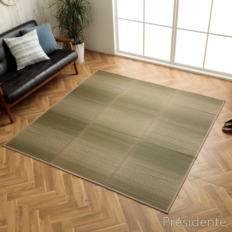 【送料無料】イケヒコ い草 ラグ カーペット 長方形 NSナセル グリーン 約180×240cm 湿度調整作用 抗菌防臭効果 クッション性 自然素材 お手入れ簡単 #1061950124104|Shop Presidente 店