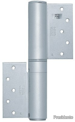 【送料無料】日東工器 丁番型オートヒンジ 屋内ドア用 左開き シルバー 143L-T 1組|Shop Presidente 店
