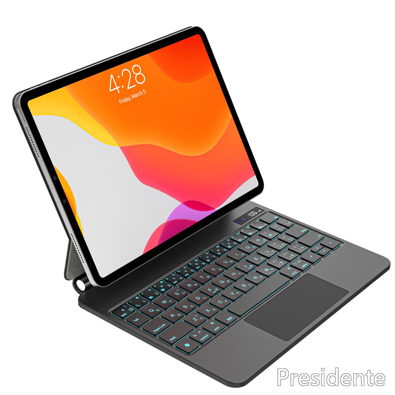 【送料無料】マジックキーボード iPad第11世代11 インチA16&第10世代10.9インチに対応 日本語配列 高精度トラックパッド付き ipadキーボード付きケース 7色バックライト 磁気吸着ケース 角度調整可能 横置きスタンド ブラック|Shop Presidente 店