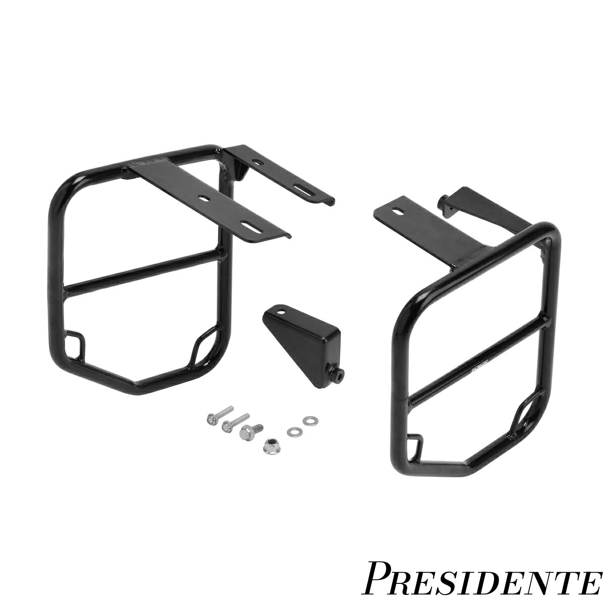 【まとめ買いで最大500円OFFクーポン!】【送料無料】クロスカブ 50/110(JA45/JA60) '18-24 スーパーカブ50/110(JA44/JA59) '18-24 サイドバッグサポート アップマフラー/ダウンマフラー対応 サイドバック取付け タイヤ巻き込み防止 D6574