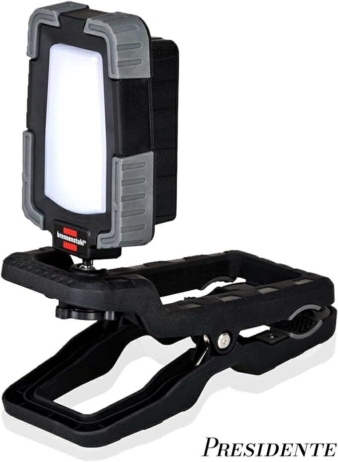 【まとめ買いで最大500円OFFクーポン!】【送料無料】ワークライト クランプ式 LED 作業灯 USB充電式 投光器 モバイルバッテリー機能 (20W 日本語説明書付き)