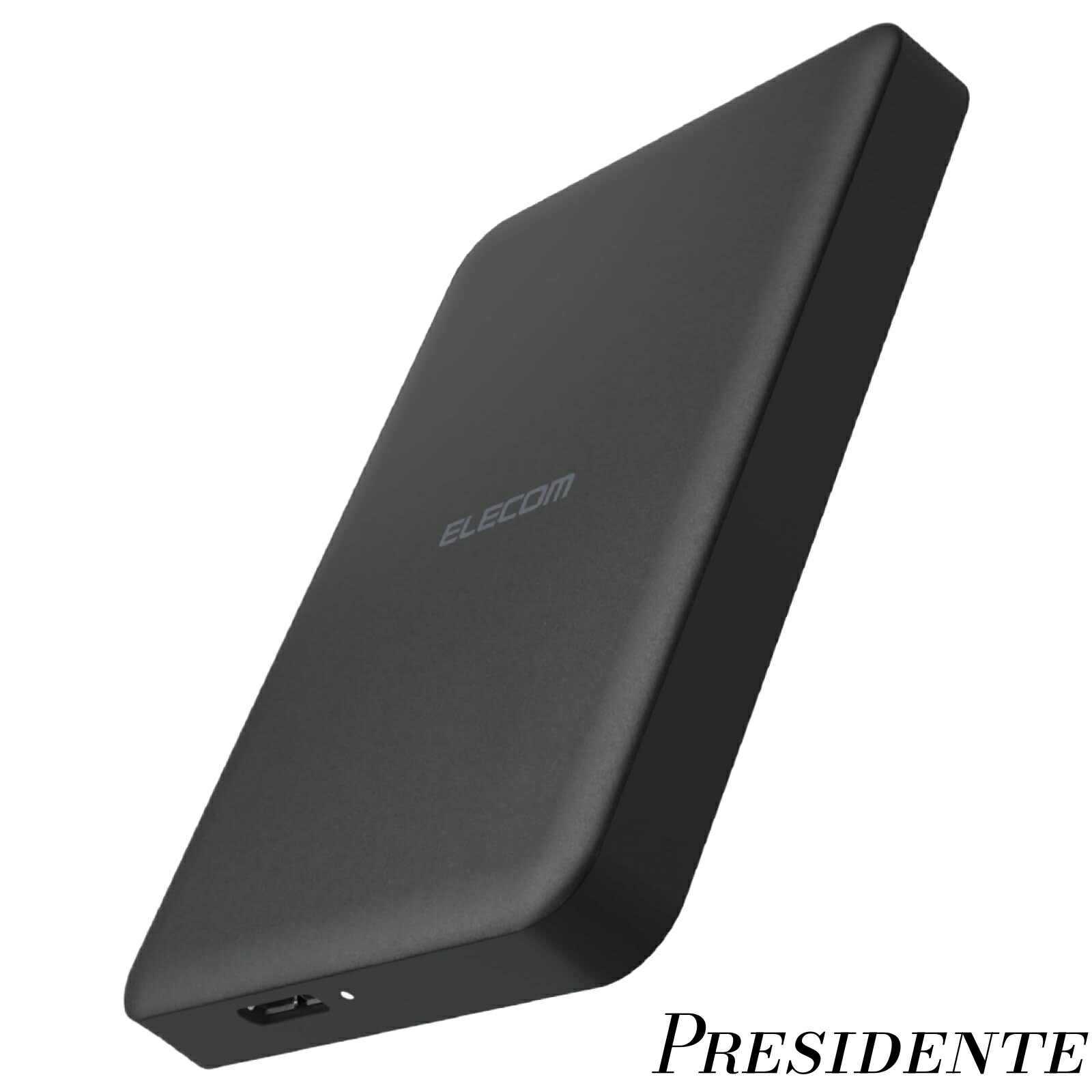 【まとめ買いで最大500円OFFクーポン!】【送料無料】外付けハードディスク ポータブル HDD 1TB USB 5Gbps USB3.2(Gen1) 対応 テレビ録画 PC 静音 ELP-STV010UBK