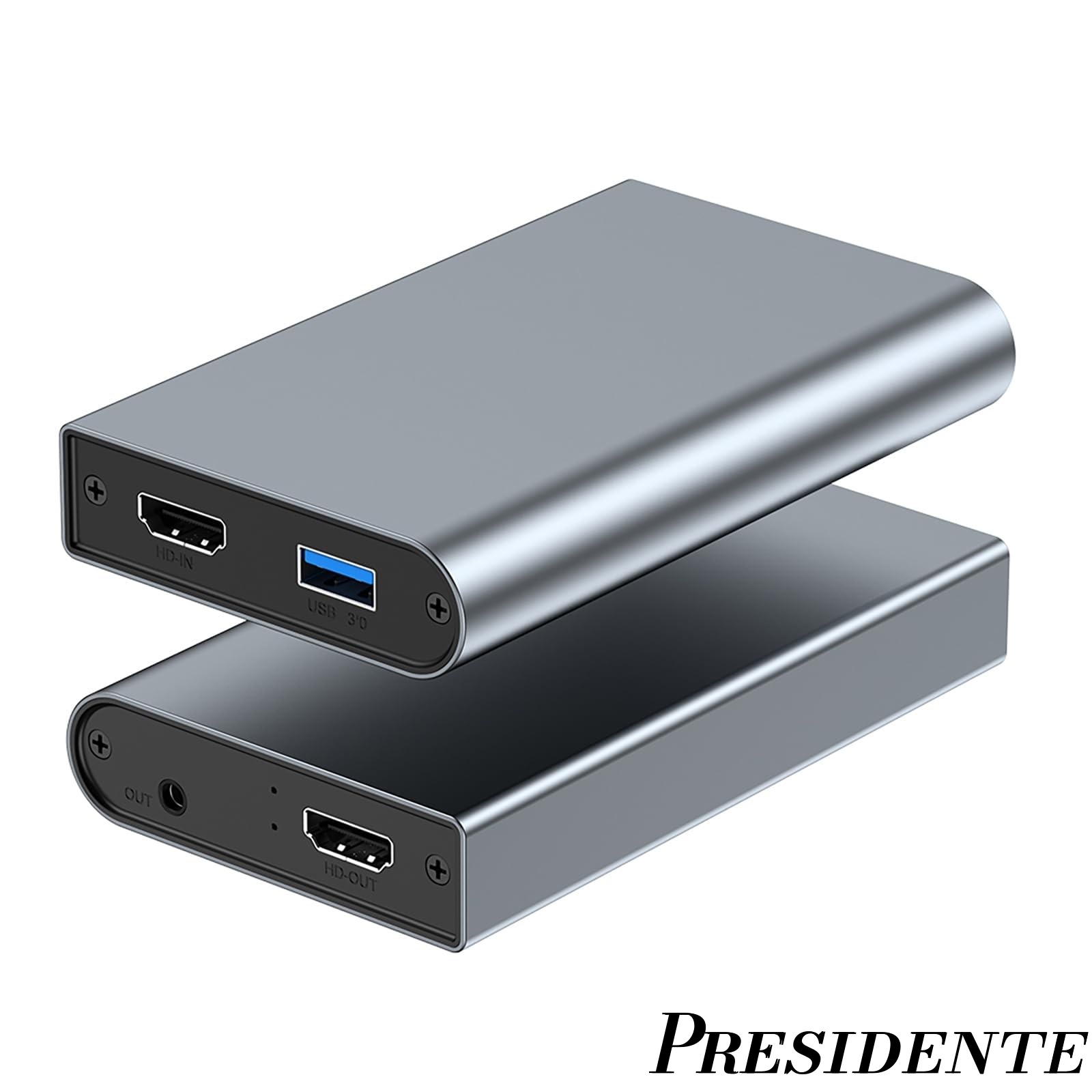 【まとめ買いで最大500円OFFクーポン!】【送料無料】パススルー 4K 60FPS USB 3.0 外付け ビデオキャプチャー HD ゲームキャプチャー ゲーム録画 ビデオ録画 ライブ配信 医用撮像 テレビ録画 生放送用 ライブ配信用キャプチャーデバイス (グレー)｜Shop Presidente 店