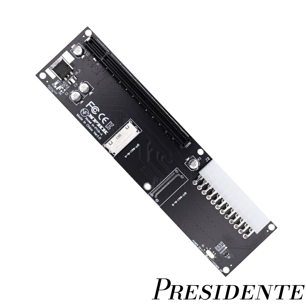 【まとめ買いで最大500円OFFクーポン!】【送料無料】Oculink SFF-8612 8611 8X~16x PCIE PCI-Expressアダプター ATX 24ピン電源ポート付き メインボードグラフィックスカード用
