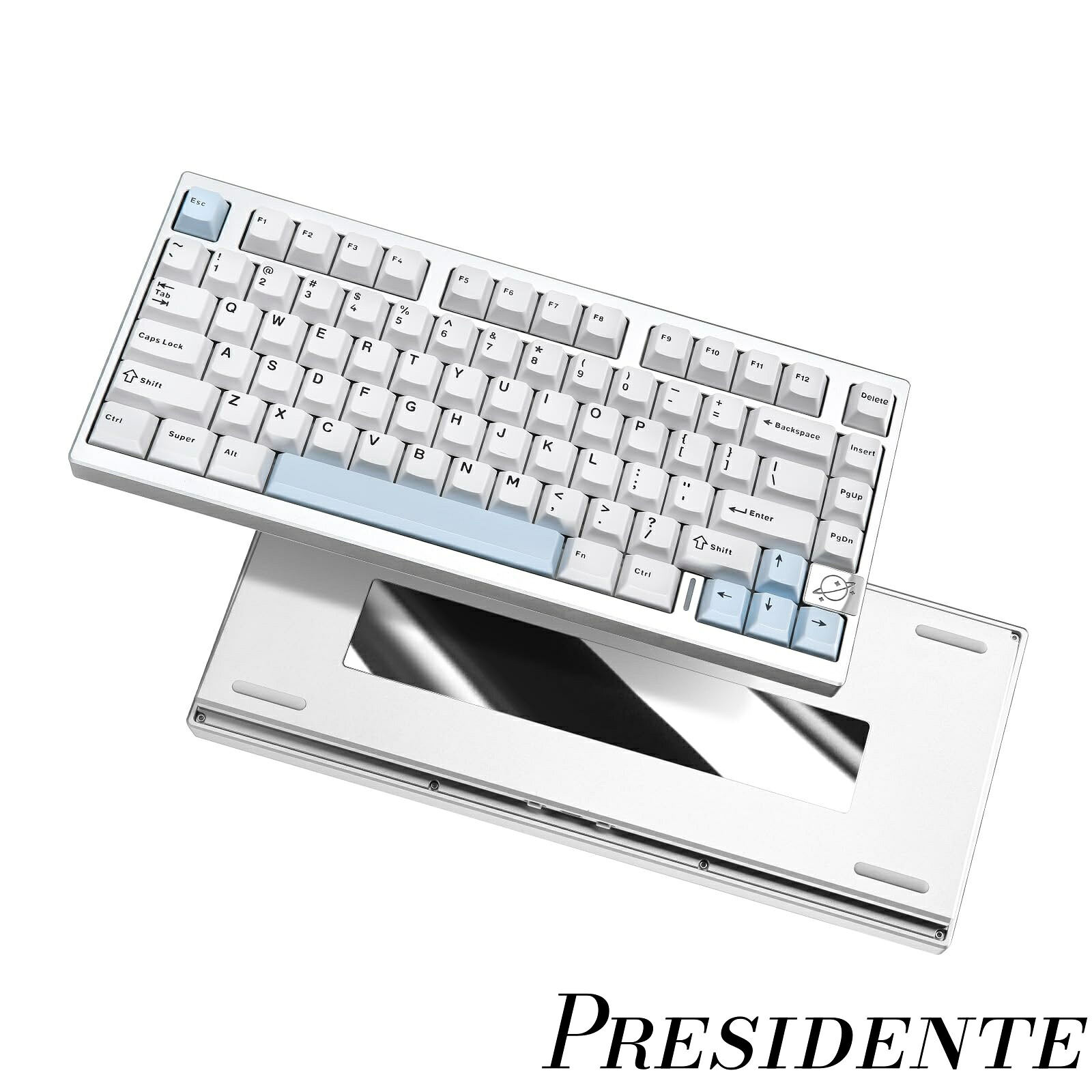 【まとめ買いで最大500円OFFクーポン!】【送料無料】AL75 PRO 80キー ゲーミングキーボード メカニカルキーボード ワイヤレス bluetooth/2.4G/有線 3モード アルミ製 ホットスワップ対応 PBTキーキャップ ガスケットマウント RGB Mac/Win用 技適認証取得 (シルバー ゼロリニ