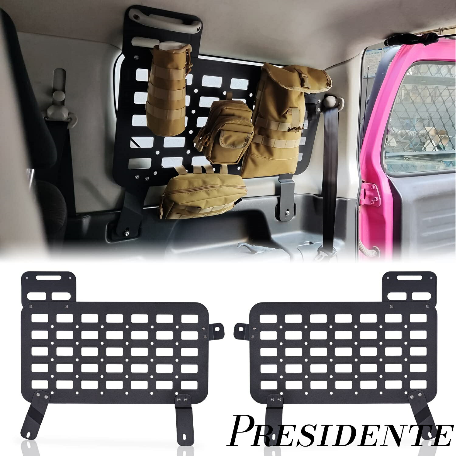 【まとめ買いで最大500円OFFクーポン!】【送料無料】トランク拡張棚 JB23ジムニーシエラJB43 トランク収納ブラケット 拡張ラック 荷物棚 吊り下げ収納 カスタム 内装パーツ アクセサリー 防錆 左右セット アルミニウム合金 2点