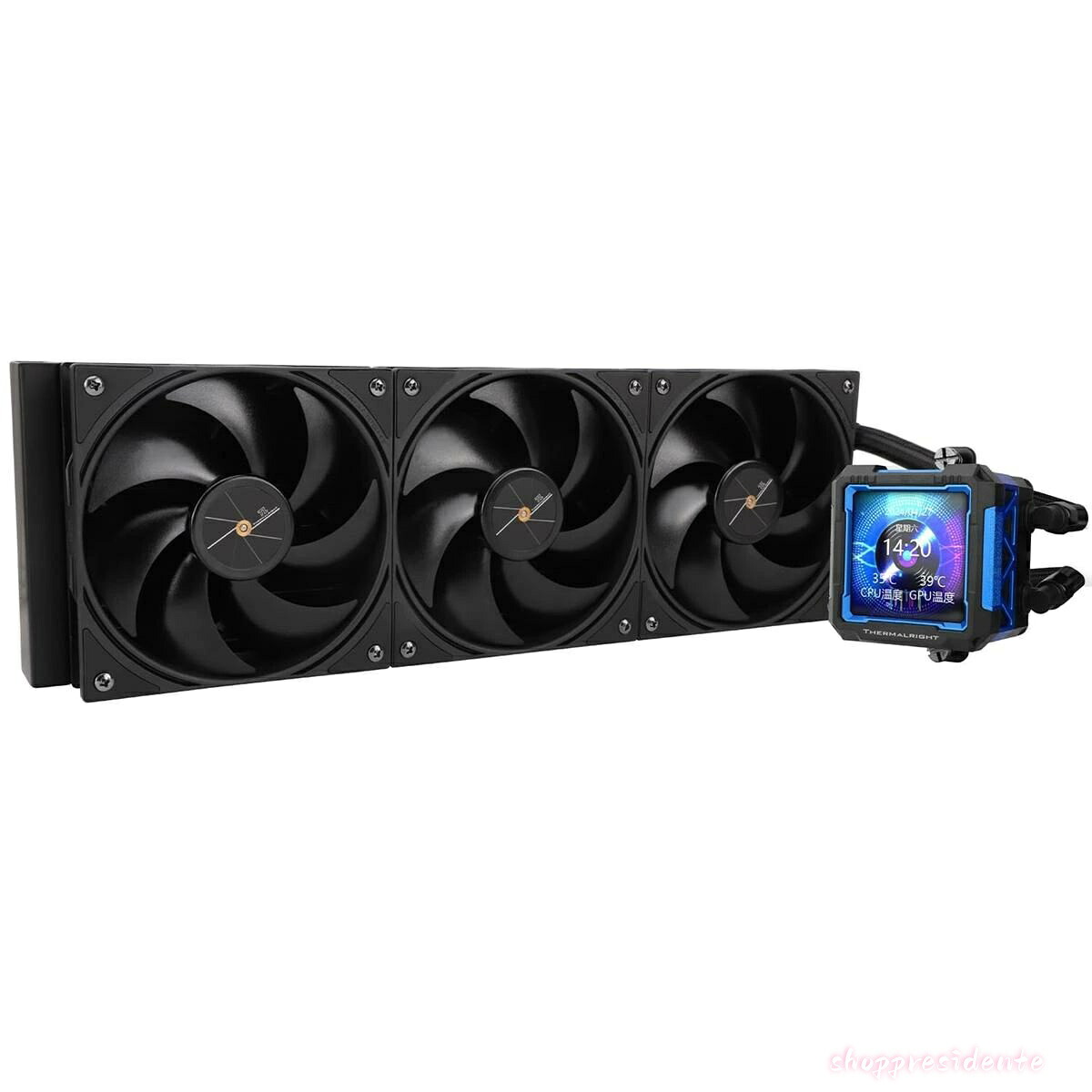 【送料無料】FW PRO 360 Black CPU AIOクーラー、320*320解像度のIPS LCDスクリーン、AM5&Intel 1700/1851用、高性能360スペック水冷ラジエーター、2.73インチ着脱式ディスプレイ付き