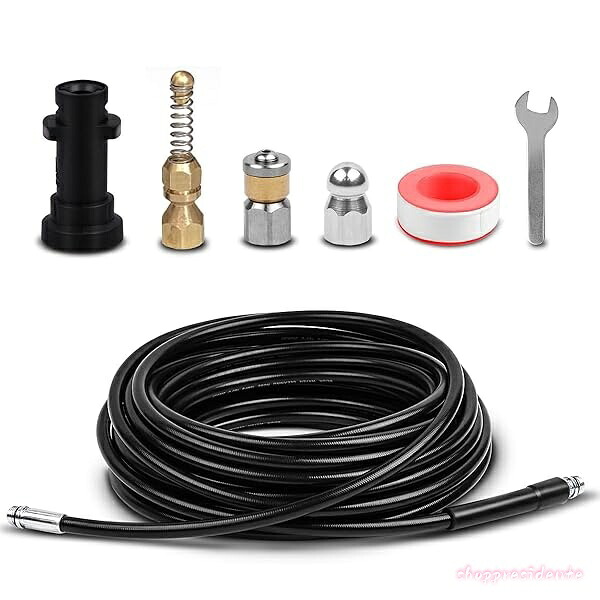 【送料無料】パイプクリーニングホース ケルヒャー対応 15M 配管洗浄 パイプクリーナーホース 逆噴射ノズ