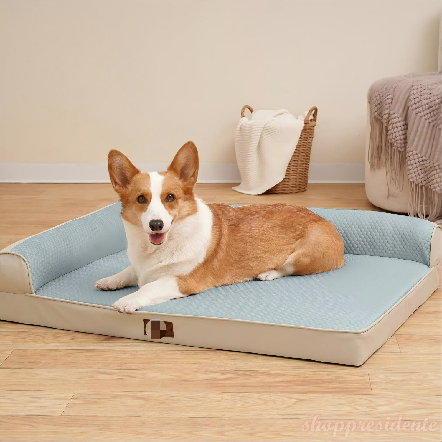 【送料無料】犬 ベッド ペットベッド ペットソファー 色：冷感・スモッグブルー、サイズ：XL