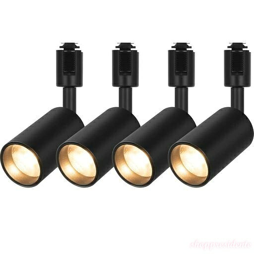 【送料無料】4個セットダクトレールスポットライトLED100W相当電球色3000Kライティングレール用COB一体型照明集光タイプ10W高輝度1023lm高演色Ra96.5取付簡単角度調節可能ブラック｜Shop Presidente 店