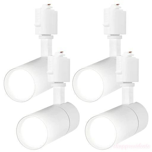 【送料無料】ライティングレール用スポットライト昼白色100W相当消費電力10W大光量1000LM照射角度調節可能一般家庭照明/演出照明/商業施設/店舗・商品展示用照明(白い4個セット)