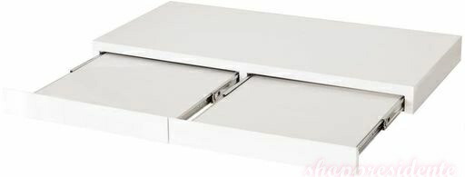 【送料無料】レンジ下トレー Avenir（アベニール） フルスライドレール 二連 完成品 幅80x奥40x高さ5cm TY-002 (ホワイト)