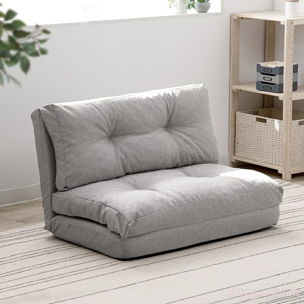 【まとめ買いで最大500円OFFクーポン!】【送料無料】ソファーベッド マルチに使える3WAY 幅90cm 14段階リクライニング 座椅子 1人掛け ソファ 折りたたみ 折り畳み 幅約90×奥行約66-205×高さ約12-61cm CG-4A-90 グレー