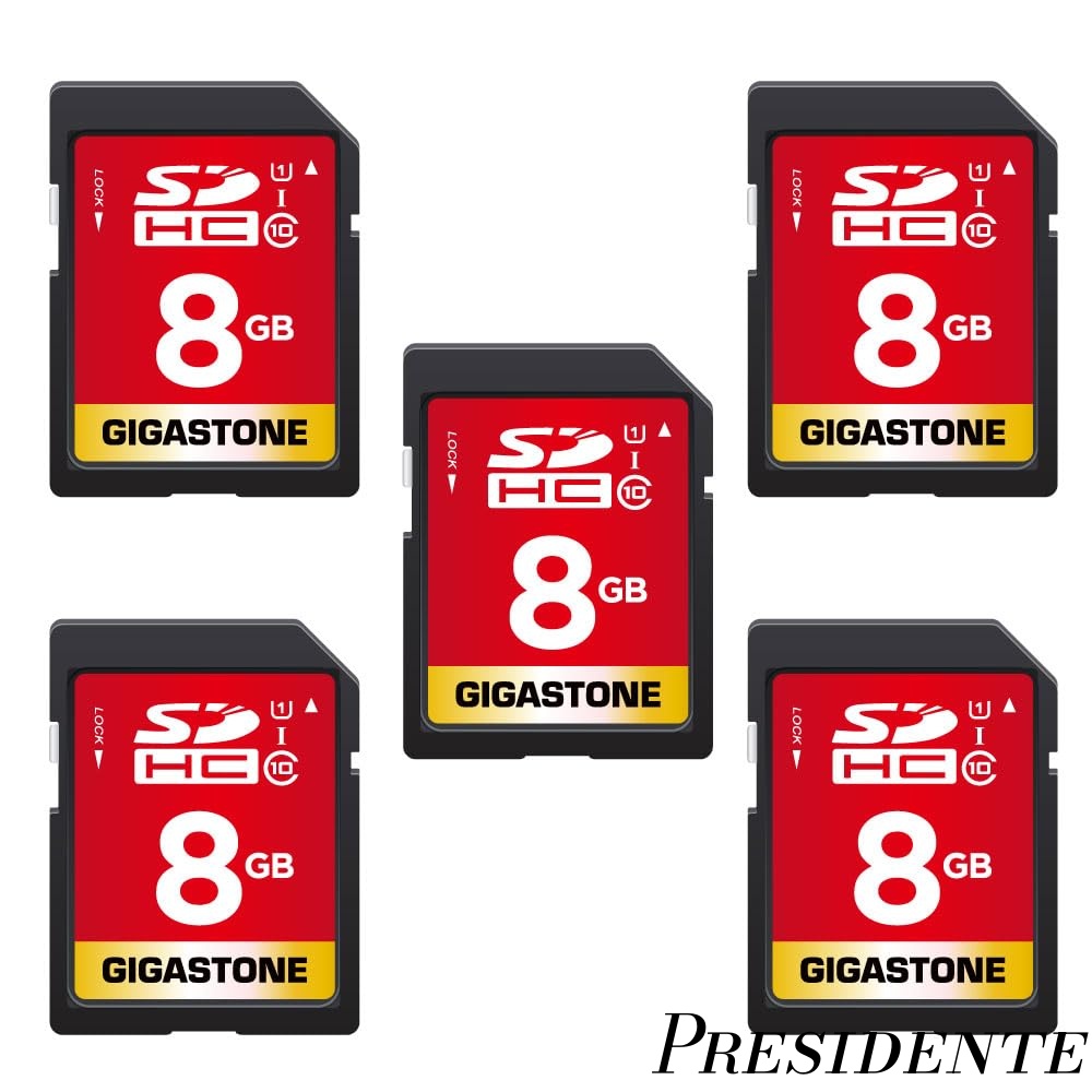 【まとめ買いで最大500円OFFクーポン!】【送料無料】8GB SDカード 5個セット SDHC UHS-I U1 C10 80MB/s メモリーカード フルHD ビデオ デジタルカメラ 高速記録 ミニケース5個付き