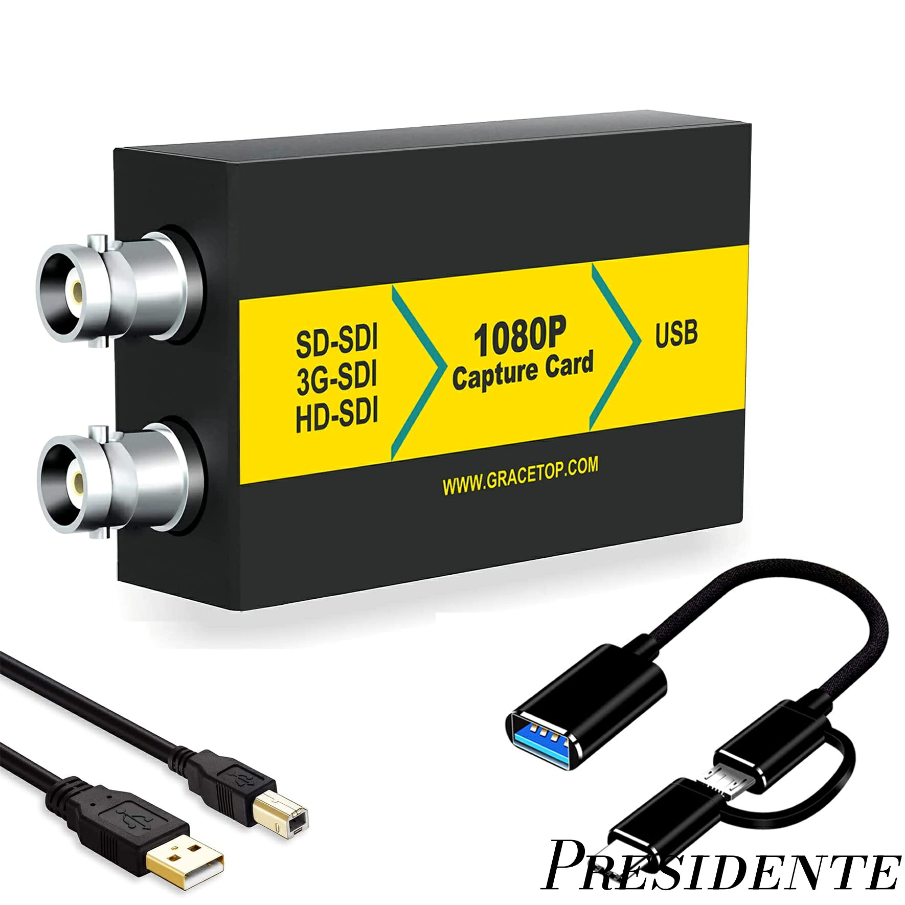 【まとめ買いで最大500円OFFクーポン!】【送料無料】1080P SDIからUSB 3.0ビデオキャプチャカード SDIからUSBキャプチャカード ゲームストリーミング ビデオ録画用 Windows、Linux、MAC OS