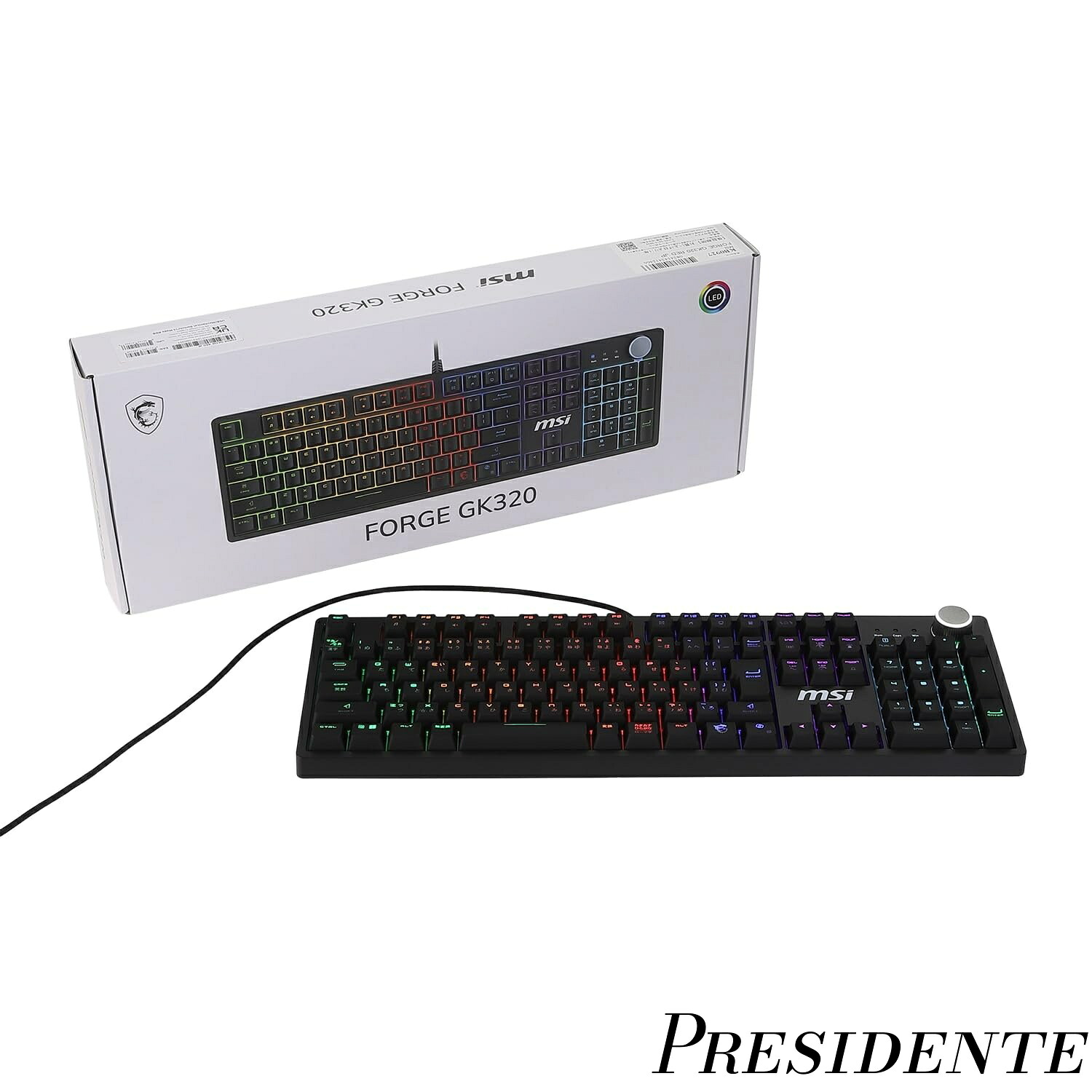【まとめ買いで最大500円OFFクーポン!】【送料無料】FORGE GK320 RED JP メカニカル RGB ゲーミングキーボード 108キー 日本語配列 ホットスワップ対応 KB0927