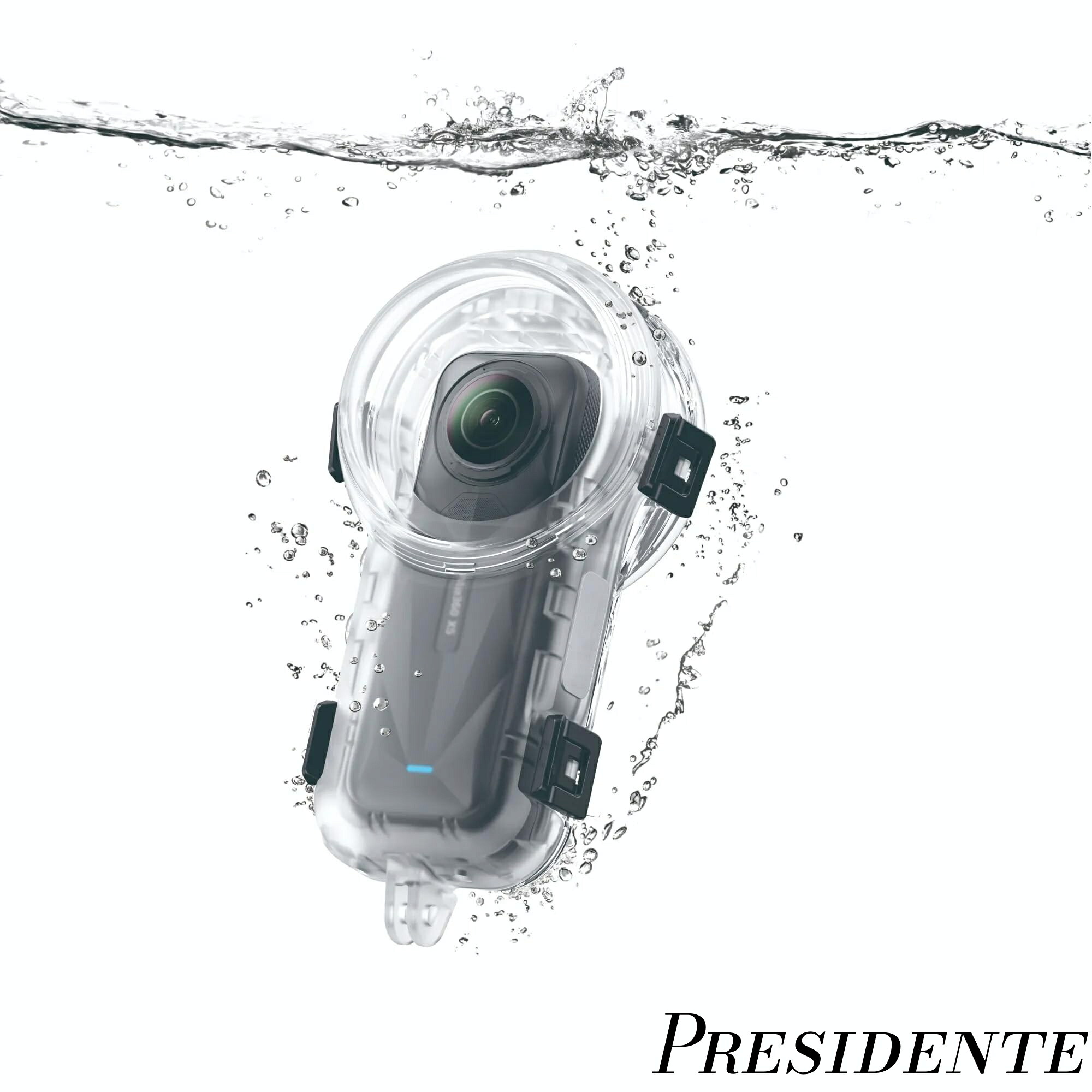 【まとめ買いで最大500円OFFクーポン!】【送料無料】Insta360 X5用防水ケース 潜水ケース X5潜水防水ケース保護ケース対応による水中撮影に 全方位保護 耐圧性 防塵 落下防止 (完全に見えない水中シェル)