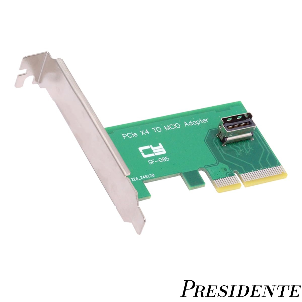 【まとめ買いで最大500円OFFクーポン!】【送料無料】MCIO Mini Cool Edge IO メス - PCI-Express 5.0 4.0 4X ホストアダプター M.2 NVME to U.2 SSD用 薄型ブラケット付き