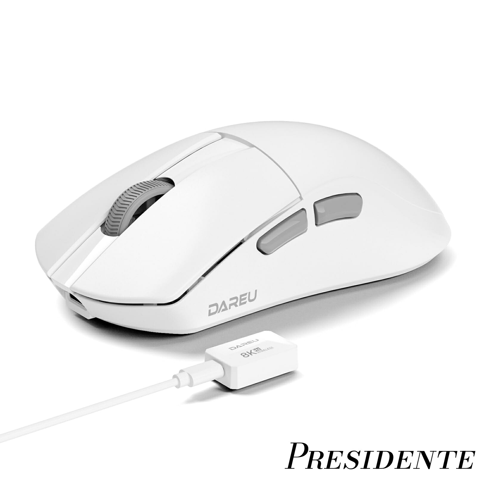 【まとめ買いで最大500円OFFクーポン!】【送料無料】A950AIRWING ゲーミングマウス 35g超軽量 無線 8Kポーリングレート FPS向け 30000DPI 進化したPAW3950センサー搭載 ワイヤレス 8000Hzレシーバー付き 小型 左右対称 充電式 白/ホワイト 技適認証取得【1年間メーカー保証】|Shop Presidente 店