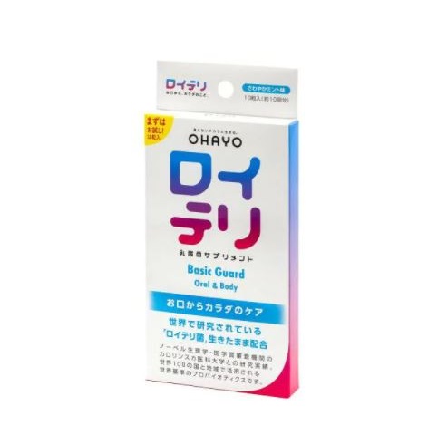【３０個セット】 オハヨー ロイテリ 乳酸菌サプリメント Basic Guard ミント味(10粒)&times;３０個セット【正規品】※軽減税率対象品｜ソレイユ店
