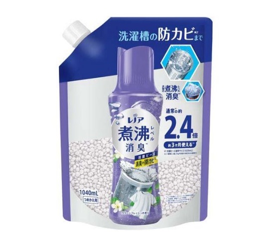 【３個セット】 P&G レノア 煮沸レベル消臭 抗菌ビーズ 消臭+防カビ クリーンフレッシュ 詰め替え(1040ml)×３個セット【正規品】