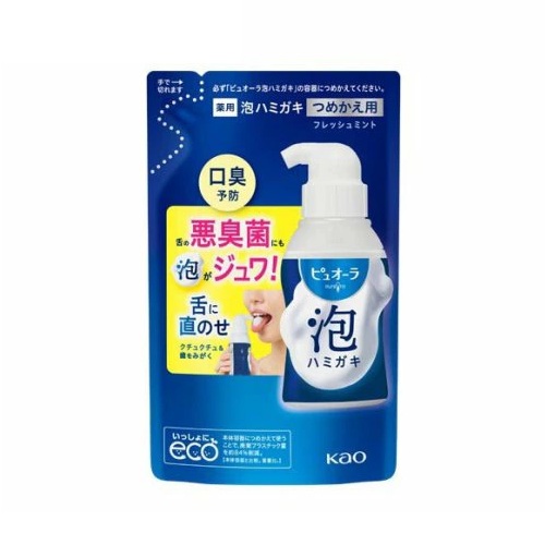 【２４個書き割り】【１容れもの分】 名取り草 ピュオーラ 泡ハミガキ 生新しいペパーミント つめかえ(100ml)×２４個書き割り １容れもの分【定め事品】