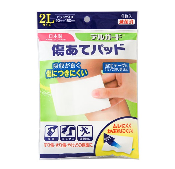 【２０個セット】 阿蘇製薬 デルガード 傷あてパッド 2L(4枚入)×２０個セット【正規品】【mor】【ご注文後発送までに2週間前後頂戴する場合がございます】