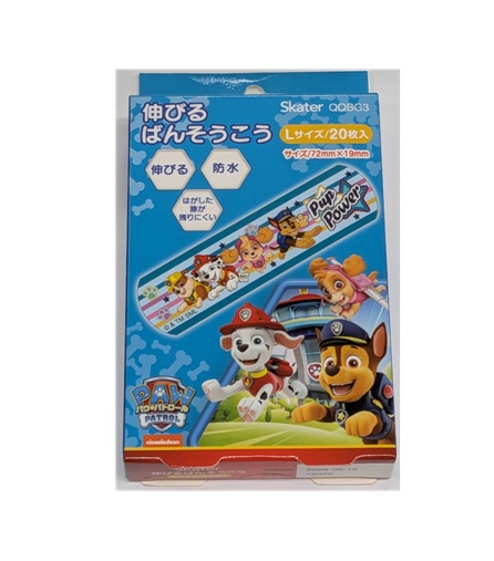 【２０個セット】 スケーター 伸びるばんそうこう パウパトロール L(20枚入)&times;２０個セット【正規品】｜ソレイユ店