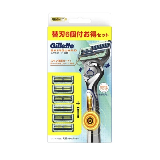【20個セット】 P&G ジレット スキンガードフレックスボールパワー 電動タイプ ホルダー(ホルダー+替刃6個入)×20個セット【正規品】|ソレイユ店