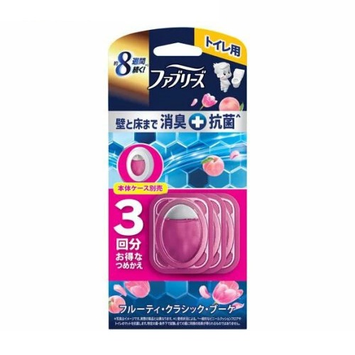 【１２個書き割り】【１容れもの分】 P\u0026G ファブリーズ 室内用便器用 消臭+抗菌 フルーティ・クラシック・ブーケ つめかえ(3個入)×１２個書き割り １容れもの分【定め事品】