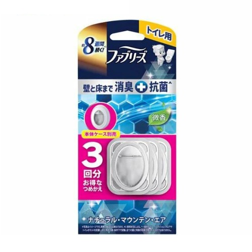 【１２個書き割り】【１容れもの分】 P\u0026G ファブリーズ 室内用便器用 消臭+抗菌 自然的・お山・エア湖 つめかえ(3個入)×１２個書き割り １容れもの分【定め事品】